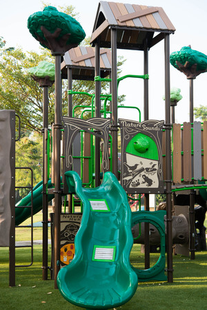 Playgrounds in gardenの写真素材