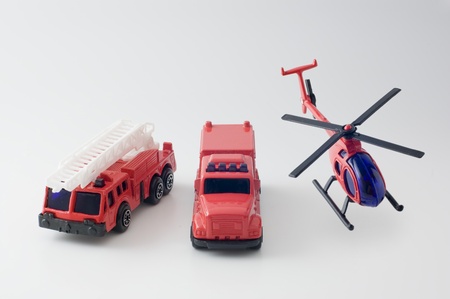 Diecast toy fire truckの写真素材
