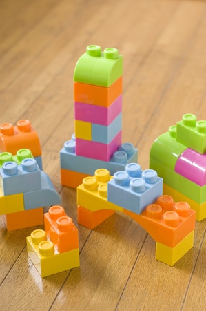 Colorful toy blocksの写真素材