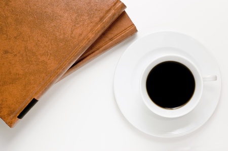 Coffee and booksの写真素材
