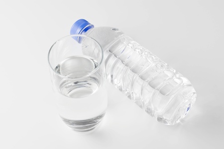 Bottle and glass of mineral water