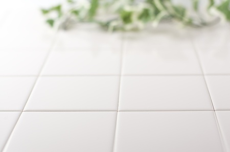 white tile backgroundの写真素材