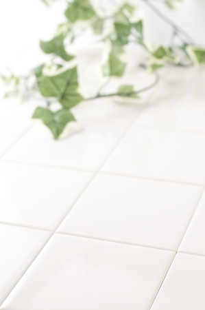 white tile backgroundの写真素材