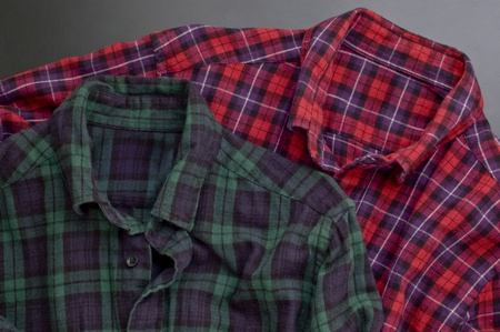 checkered shirtの写真素材