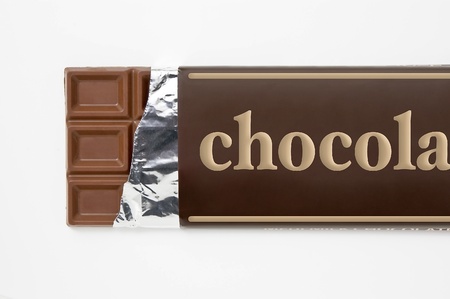 Wrapping of chocolate aluminum foil and paperの写真素材