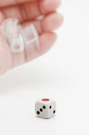 Throwing diceの写真素材