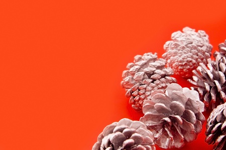 Christmas ornament of pineの写真素材