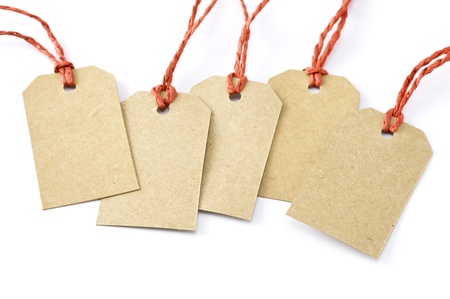 Blank tag isolated on whiteの写真素材