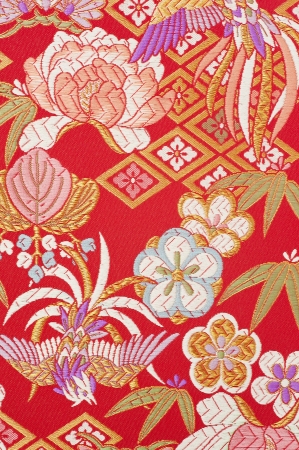 Beautifull pure silk textile, japanese traditional crafts 