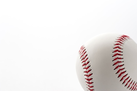Baseball ball on white background の写真素材