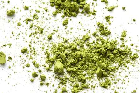 Maccha, dried powder green tea of asian traditional beverage 