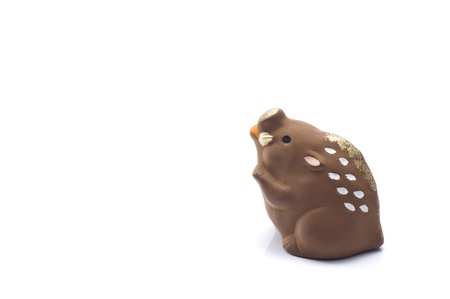 boar, japanese new year image on white background 