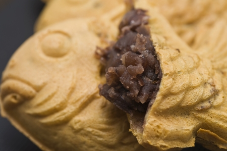 Taiyaki of japanese traditional baked sweets, close-up の写真素材