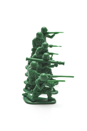 miniture toy soldiers to attack the enemyの写真素材
