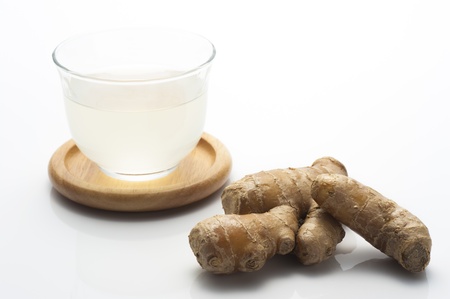 fresh ginger and tea