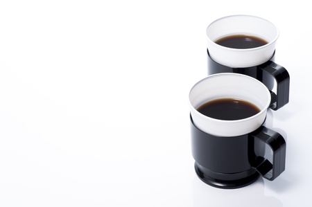 coffee with cup on white backgroundの写真素材