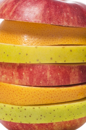 close-up of piled up of cut fruitの写真素材