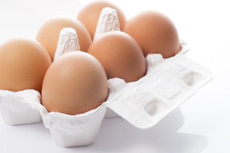 eggs in the cardboard package