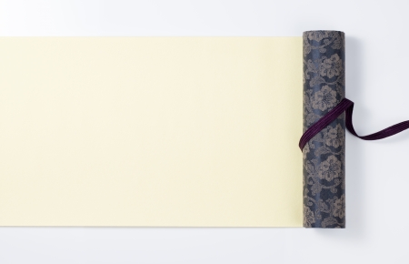 unfolded traditional japanese scroll