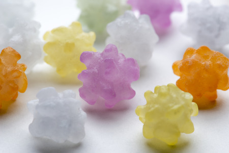colorful sugar candy, Traditional Japanese sweetsの写真素材
