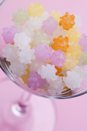 sugar confectionery into glassの写真素材