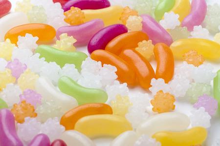 sugar confectionery on white backgroundの写真素材