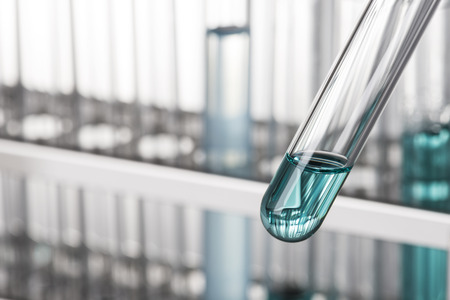 liquid in test tube, laboratory glassware