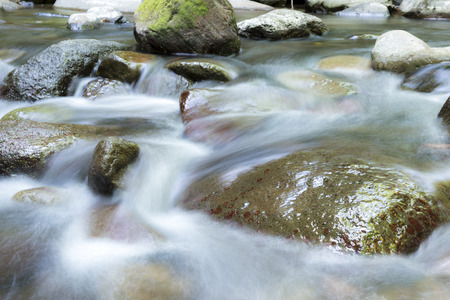 Water flows of the riverの写真素材