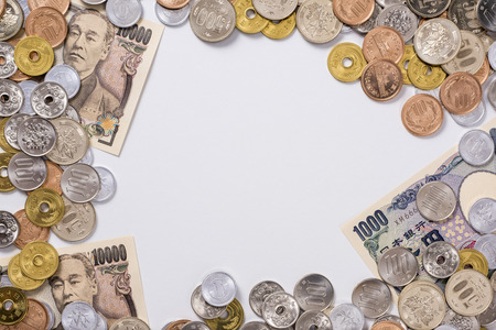 a lot of money, the japanese currencyの写真素材