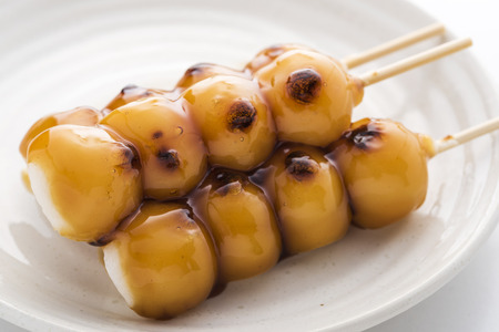 Mitarashi dumplingの写真素材