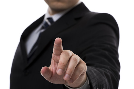 businessman pointing his fingerの写真素材