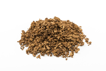 Dried burdock, Burdock tea ingredients.の写真素材