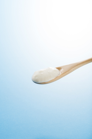 Yogurt, put the spoonの写真素材