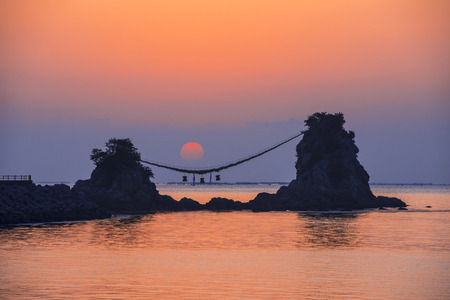 Bungo Futamigaura, famous sunriset ourist spotの写真素材
