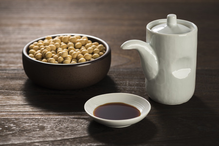 Soy sauce is a traditional fermented Seasonings, used in Asia.の写真素材