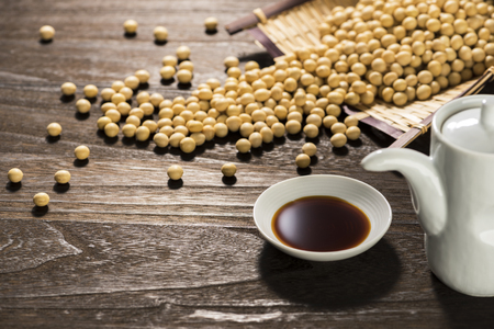 Soy sauce is a traditional fermented Seasonings, used in Asia.の写真素材