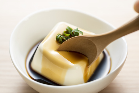 Tofu, and traditional Japanese food.の写真素材