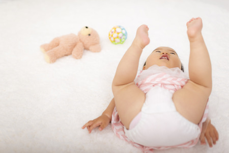 Little girl in the roomの写真素材