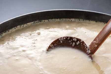 Amazake, a traditional sweet Japanese drink made from fermented rice, non-alcohol sakeの写真素材
