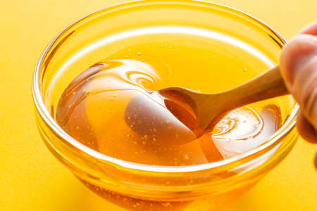 Close up of pouring Honey