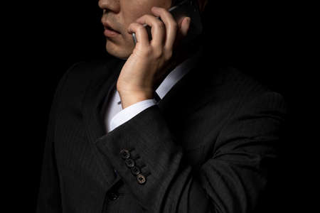 Man talking on a smartphone