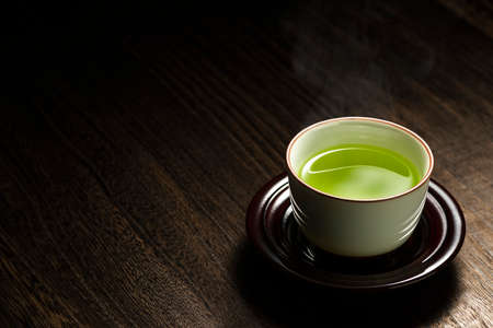 Green Tea on tableの写真素材