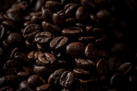 Coffee beans, close-upの写真素材