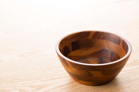 Empty Wooden bowlの写真素材