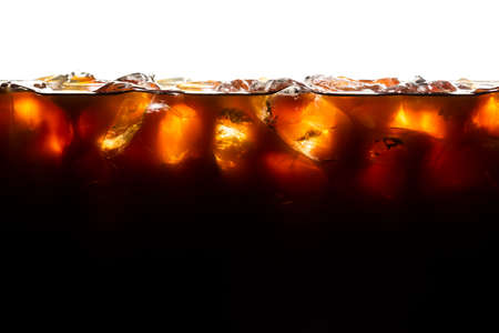 Iced coffee, close-upの写真素材