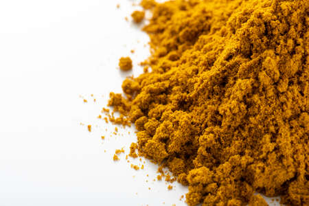 Heaping curry powder, close upの写真素材