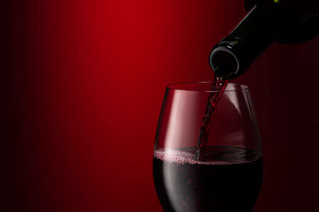 Pour the wine into a wine glass