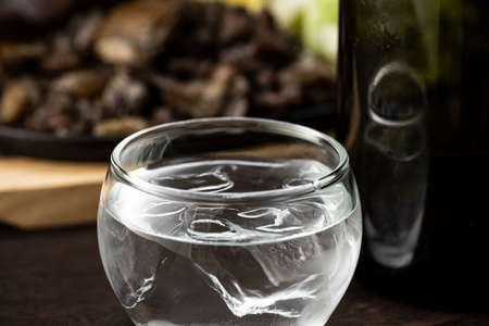 Sake and charcoal grilled chicken