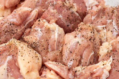 Preparation for Japanese fried chicken.の写真素材