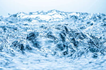 Water wave, close-up, light blueの写真素材